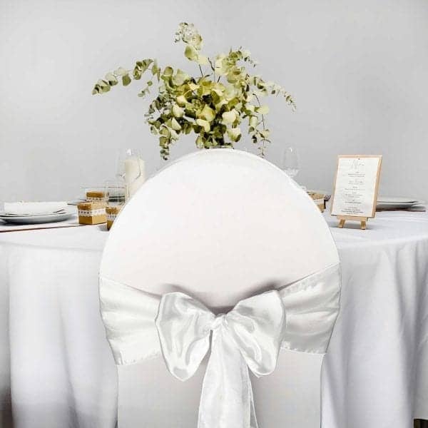 Nœud de chaise satin blanc – photo 1